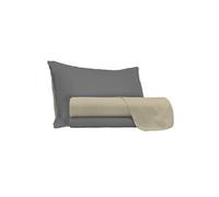 Homemania Ensemble de draps Double - Tourterelle, Gris - 150 x 300 cm