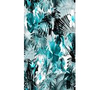 Homemania EXFAB191-60X100CM Tapis imprimé Blue Jungle 1 pour Salon, Chambre, Chambre à Coucher, Chambre à Coucher, Impression Moderne, Multicolore, Polyester, Coton, 60 x 100 cm