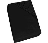 Homemania Feuille avec coins Simple - Noir - 180 x 200 cm Noir G