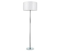 Homemania Lampadaire Class - Lampadaire - Salon, Salle de Séjour, Etage - Gris, Blanc, Tissu, Métal 50 X 50 X 166