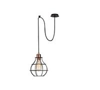 Homemania Lampe à Suspension sans Fil, cuivre, Noir en métal, 100 x 20 x 113 cm, 1 x E27, 100 W