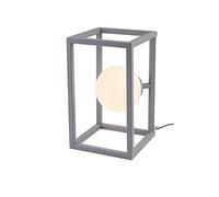 Homemania Lampe de Bureau Cube 1 - Cube - de Secretaire, Bureau, Table de Nuit - Gris en Métal, 20 X 20 X 30cm, 1 X E14, 40W