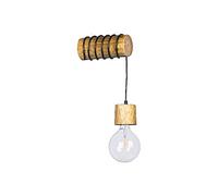 Homemania Lampe Murale Foster - Applique - Bois, Noir, Métal, Bois 20 X 8-12 X 8-12