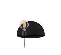 Homemania Lampe Murale Shelfie, Applique, Noir en métal, 30 x 15 x 15 cm, 1 x E27, 100 W