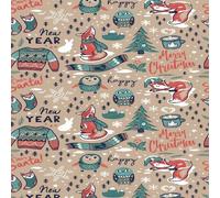 Homemania Tapis Imprimé Happy New Year - Pour Les Enfants - Décoration De Maison - Antidérapants - Pour Salon, Séjour, Chambre À Coucher - Multicolore En Polyester, Coton, 80 X 200 Cm