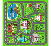 Homemania Tapis Imprimé Smurfs Town - pour Les Enfants - Décoration de Maison - Antidérapants - pour Salon, Séjour, Chambre à Coucher - Multicolore en Polyester, Coton, 100 X 200cm