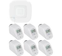 Homematic IP Kit de démarrage chauffage, Point d'accès, Robinet thermostatique sans fil HmIP-HAP2+HmIP-eTRV-B 2 - 6er Set