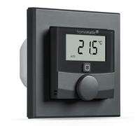 Homematic IP Smart Home Thermostat mural avec sortie de commutation - pour interrupteur de marque, anthracite, thermostat numérique chauffage au sol avec/sans application, Alexa, Google Assistant,