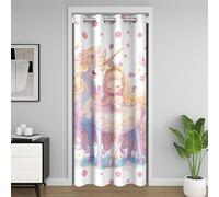 Homemissing Belle Ballet Fille Rideau de Porte 106x203cm rêve Licorne Rideau Occultant Rideaux Mignon Cheval Animaux Rideaux Interieur Salon Chambre Enfant Chambre Fille Danse