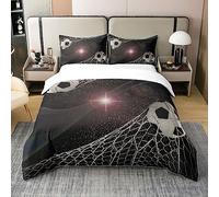 Homemissing Football 100% Coton Housse de Couette 140x200cm Rugby Sport Parure de Lit Enfants garçons Filles Galaxy Star Football Match Literie Set Sports Ensemble de Literie
