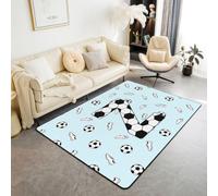 Homemissing FußBalle Tapis de Salon 100x150cm | Cadeau FüR FußBalle Liebhaber Tapis Salon Personalisiert Lettre Z Lavable Facile d'entretien Cuisine Balcon Extérieur