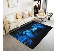 Homemissing Gamer Tapis de Salon 150x200cm Jeux Tapis Chambre Jeux décoration Tapis de Sol Gamepad intérieur Console de Jeu Moderne Contrôleur Bleu Tapis d'extérieur