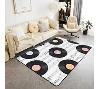 Homemissing Musikalisch Tapis de Salon 150x200cm | Popstar FêTe Tapis Salon Art Tapis Chambre Exterieur Intérieur Musikalisch Classe Tapis d'extérieur Doux Lavable
