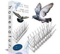 HOMENATUR Pic Anti Pigeon - Repulsif Pigeon Kit 3 metres - Effaroucheur Oiseaux - Pics Anti Oiseaux Acier Inoxydable - Anti Pigeons pour Balcon - Protection Balcon Chat Corbeau Pique Poulailler Jardin