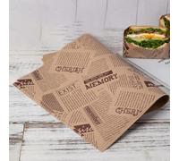 Homeponnew Lot de 50 emballages de cuisson en papier ciré résistant à la graisse et aux déchirures, 38 x 28 cm, papier d'emballage alimentaire pour sandwich, pain, hamburger