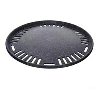Homeponnew Poêle ronde antiadhésive 29,5 cm sans fumée (A) | Matériau en fer massif, résistant à la chaleur, durable, noir pour l'aspect, répartition uniforme de la chaleur