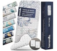 homerella Tapis de Bain Antidérapant Bébé Enfant 100x40cm avec 2 Crochets