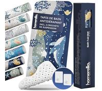 homerella Tapis de Bain Antidérapant Bébé Enfant 100x40cm avec 2 Crochets