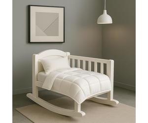 HOMEROKK Couette Bébé 70 X 120 cm Blanche 450GR/M² Microfibre Douce - Qualité supérieure