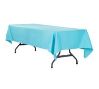 HOMEROKK - Nappe Unie rectangulaire 140x240cm TURQUOISE 100% polyester traitée anti taches