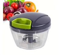 HOMEROKK PARIS Mini Hachoir Manuel - 3 en 1 - Hachoir Oignon Avec 3 Lames En Acier Inoxydable, Coupe Oignon Manuel avec Acier Inoxydable 3 Lames, Mixeur Manuel Coupe Ail pour Légumes, Viande - France