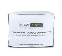 HOMESCAPES Couette Chaude spéciale Hiver 135x200 cm, Couette Naturelle Premium en Duvet d’oie 13.5 Tog
