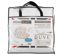 HOMESCAPES Couette Enfant 120x150 cm, Couette Naturelle en Plumes et Duvet d’oie 330 g/m²