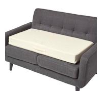 HOMESCAPES Coussin d’Assise pour canapé 2 Places, Coussin rehausseur déhoussable en Coton, Beige, 100 x 50 x 10 cm