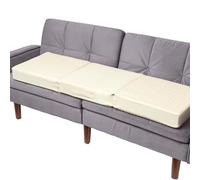 Coussin d'assise déhoussable pour canapé 3 places en coton, Beige