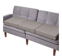 HOMESCAPES Coussin d’Assise pour canapé 3 Places, Coussin rehausseur déhoussable en Coton, Gris foncé, 100 x 50 x 10 cm