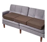 Coussin d'assise déhoussable pour canapé 3 places en suédine, Chocolat