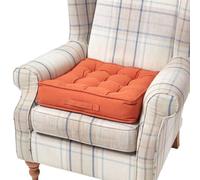 HOMESCAPES Coussin d'assise rehausseur en Coton carré 50 x 50 cm - Orange
