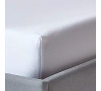HOMESCAPES Drap-Housse uni 100% Coton égyptien Bio 400 Fils Blanc 180 x 200 cm