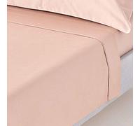 HOMESCAPES Drap Plat uni, 100% Satin de Coton égyptien 1000 Fils, Coloris Beige Taupe 275 x 275 cm