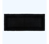 HOMESCAPES Grand Tapis de Bain de Luxe 1600 g/m² Extra Doux 100% Coton réversible, antidérapant, Lavable, Super Absorbant, séchage Rapide, 40 x 100 cm, Noir