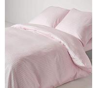 HOMESCAPES Housse de Couette 150x200 cm et 1 taie d’Oreiller 80x80 cm, Parure de lit 1 Personne en Percale de Coton 330 Fils, Coloris Violet
