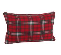 HOMESCAPES Housse de Coussin à Carreaux écossais Rouge, Housse de Coussin décoratif 30x50 cm en Coton