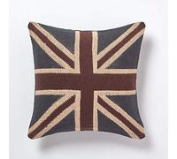 HOMESCAPES Housse de Coussin Drapeau Anglais ‘Union Jack’, Coussin décoratif 45x45 cm