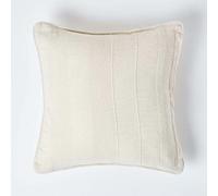 HOMESCAPES Housse de Coussin en Coton Naturel Rajput, Housse de Coussin 60x60 cm