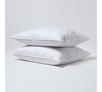 HOMESCAPES Lot de 2 oreillers en Plumes et Duvet d'oie, Oreiller rectangulaire 60x70 cm, Oreiller Naturel Souple Hypoallergénique Anti-acariens