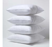 HOMESCAPES Lot de 4 oreillers en Microfibre, Oreiller 60x70 cm, Oreillers synthétiques hypoallergénique antiacariens