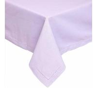 HOMESCAPES Nappe carrée en Tissu, Nappe de Table en 100% Coton uni Mauve, Linge de Table Lavable et hypoallergénique - 137 x 137 cm