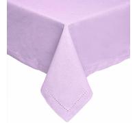 HOMESCAPES Nappe rectangulaire en Tissu, Nappe de Table en 100% Coton uni Mauve, Linge de Table Lavable et hypoallergénique - 178 x 300 cm