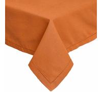 HOMESCAPES Nappe rectangulaire en Tissu, Nappe de Table en 100% Coton uni Terracotta, Linge de Table Lavable et hypoallergénique - 178 x 300 cm