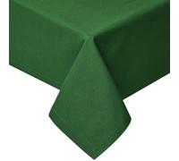HOMESCAPES Nappe rectangulaire en Tissu, Nappe de Table en 100% Coton uni Vert, Linge de Table Lavable et hypoallergénique - 137 x 228 cm