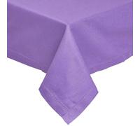 HOMESCAPES Nappe rectangulaire en Tissu, Nappe de Table en 100% Coton uni Violet, Linge de Table Lavable et hypoallergénique - 137 x 178 cm