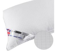 HOMESCAPES Oreiller Anti-Stress en Microfibre et Fibres de Carbone, Oreiller rectangulaire 50 x 75 cm, Soutien Souple-Moyen