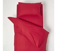HOMESCAPES Parure de lit Enfant en Coton égyptien 200 Fils Rouge, Housse de Couette 120x150 cm et Taie d’Oreiller 40x60 cm