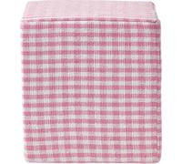 HOMESCAPES Pouf à carreaux Vichy rose et blanc - Pouf, 36x38 cm