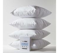 HOMESCAPES Protège-Oreiller imperméable 65x65 cm, sous taie d’Oreiller, Lot de 4 alèses Blanc